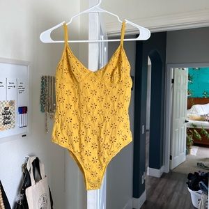 Yellow Ripcurl one piece swimsuit